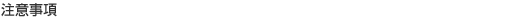 注意事項